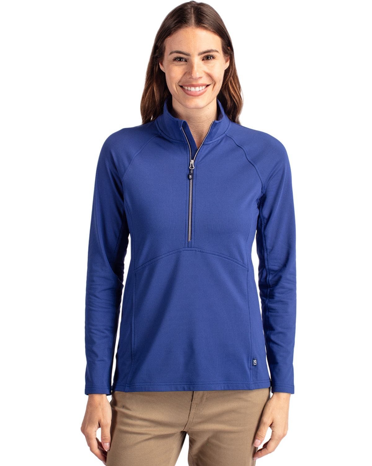 Cutter & Buck Adapt Recycled Soft Knit Stretch Womens Half Zip Pullover