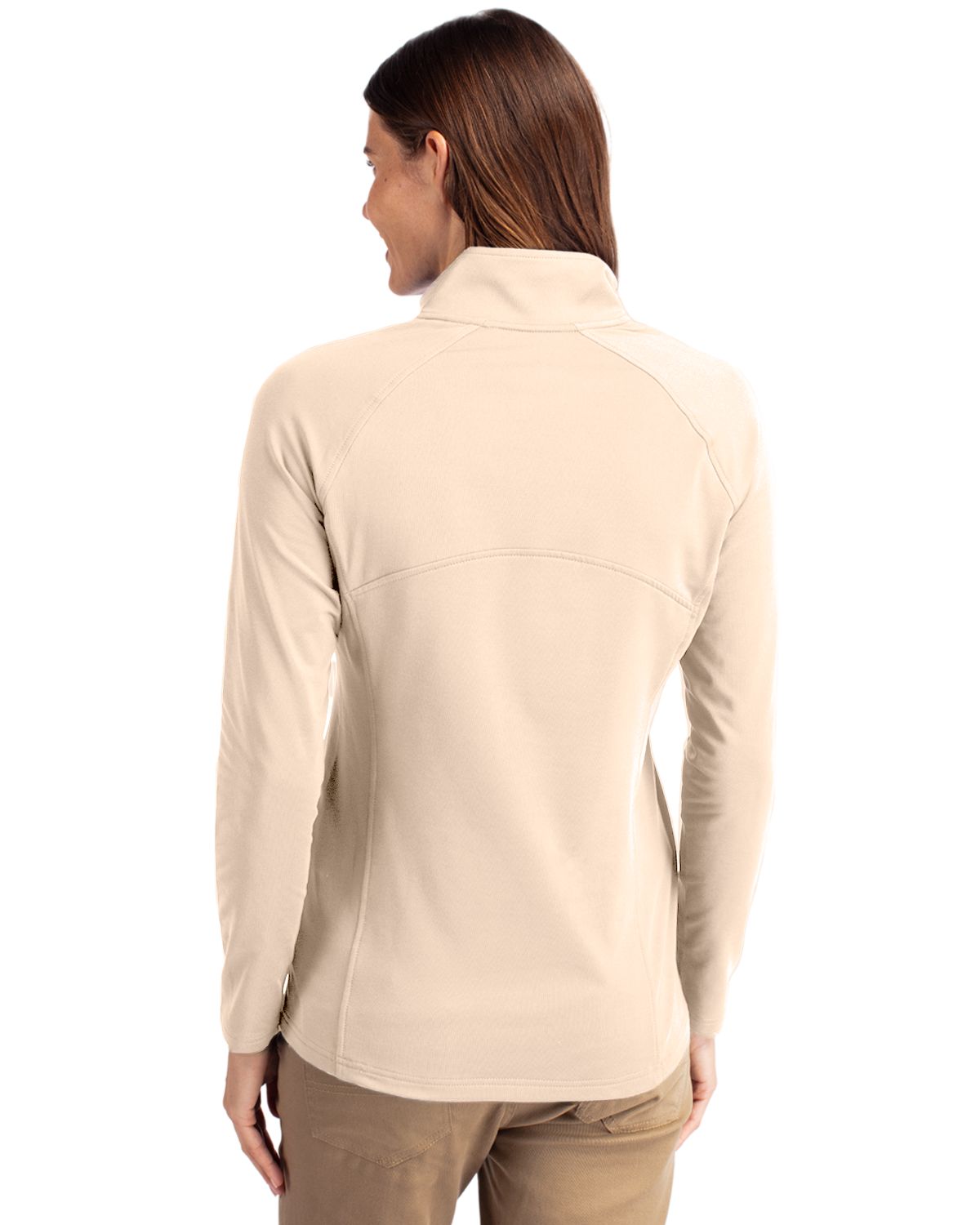 Cutter & Buck Adapt Recycled Soft Knit Stretch Womens Half Zip Pullover