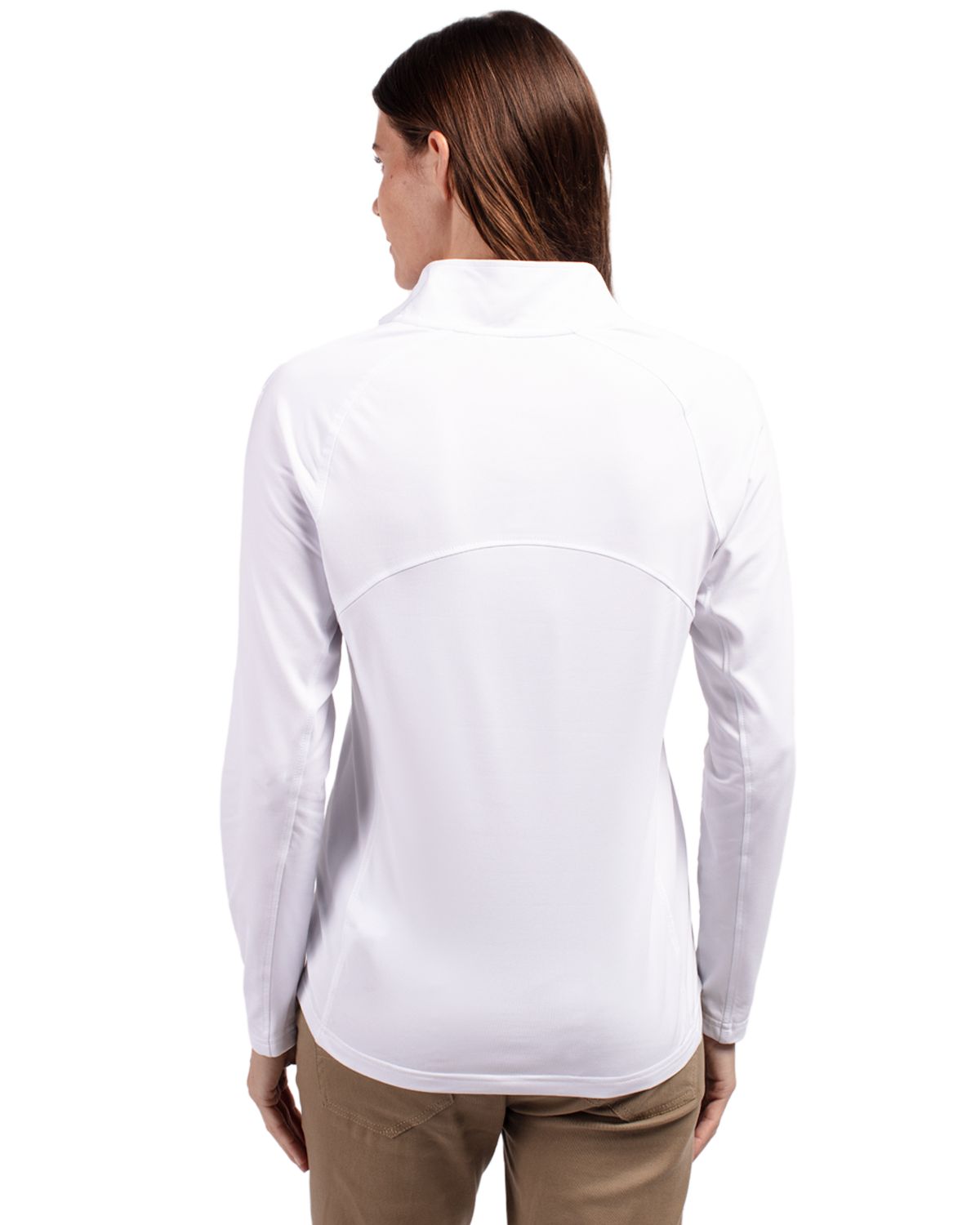 Cutter & Buck Adapt Recycled Soft Knit Stretch Womens Half Zip Pullover