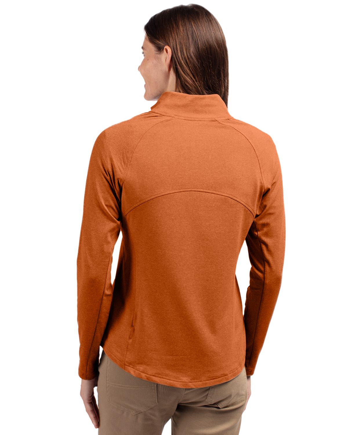 Cutter & Buck Adapt Recycled Soft Knit Stretch Womens Heathered Full Zip Jacket