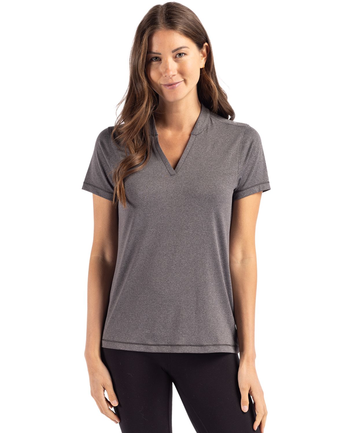 Cutter & Buck Forge Recycled Four-Way Stretch Heathered Womens Blade Top