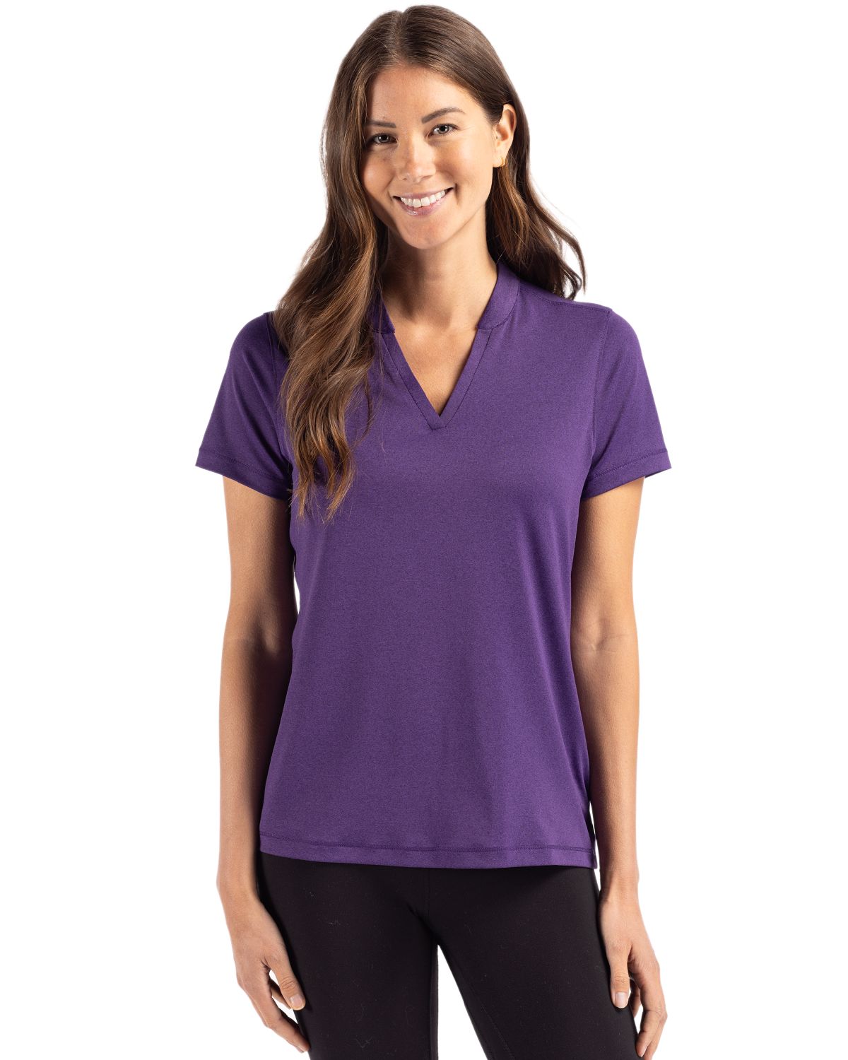 Cutter & Buck Forge Recycled Four-Way Stretch Heathered Womens Blade Top