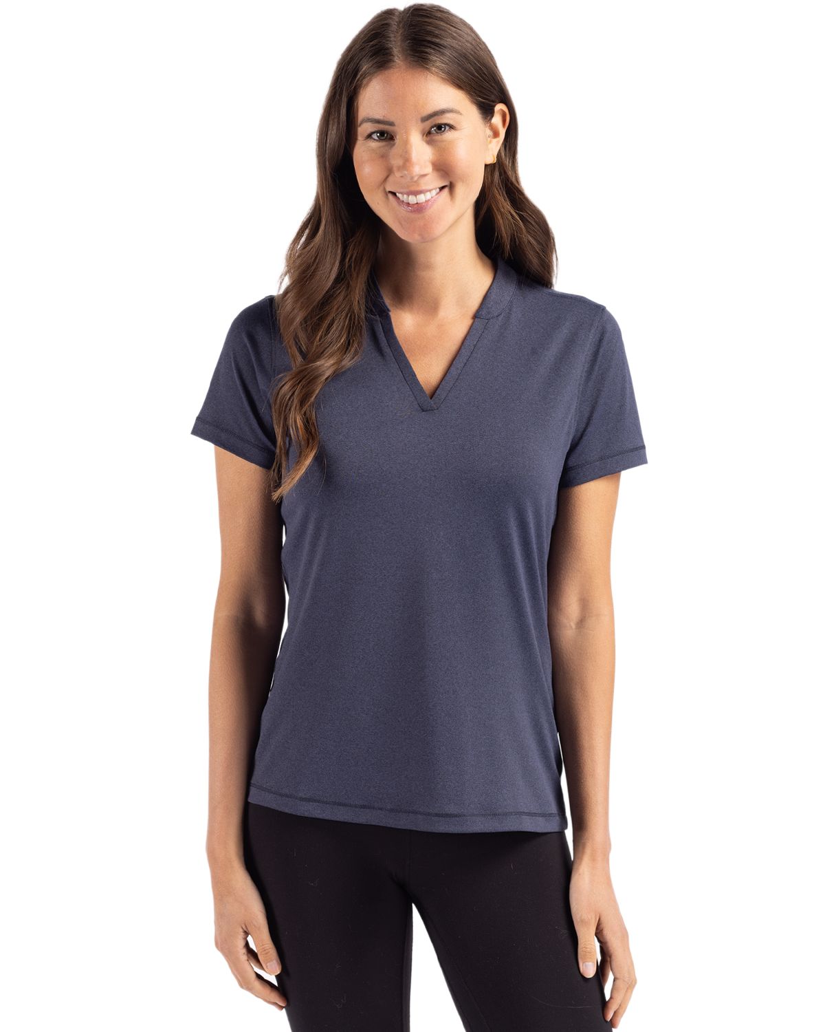 Cutter & Buck Forge Recycled Four-Way Stretch Heathered Womens Blade Top