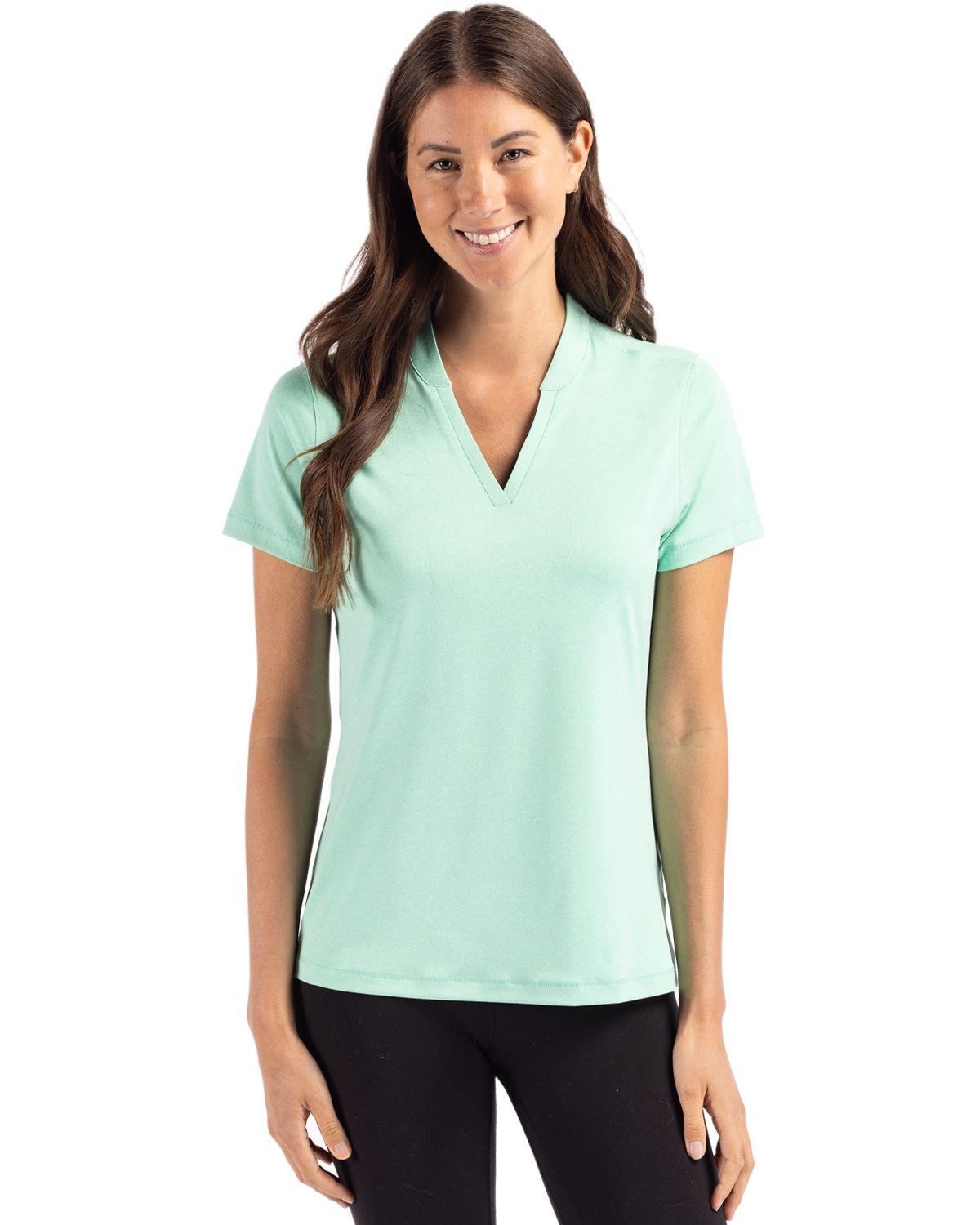 Cutter & Buck Forge Recycled Four-Way Stretch Heathered Womens Blade Top