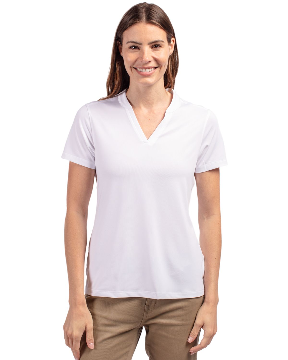 Cutter & Buck Forge Recycled Four-Way Stretch Heathered Womens Blade Top