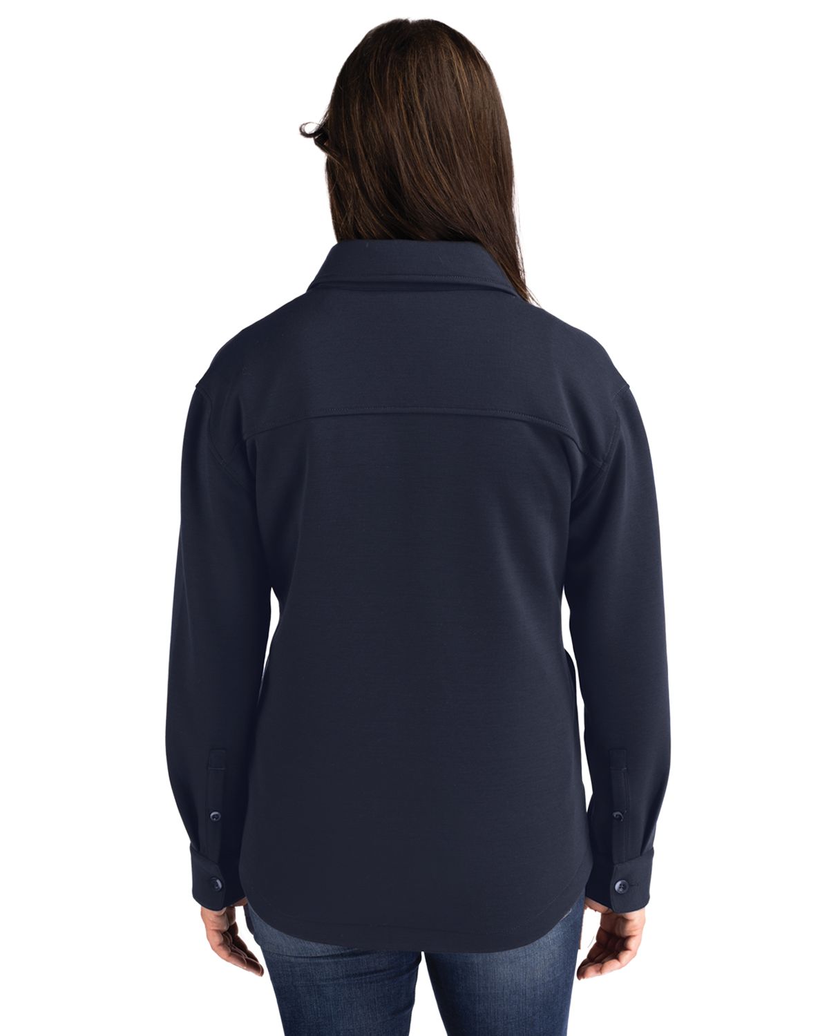 Cutter & Buck Roam Recycled Buttery-Soft Knit Womens Button Down Shirt Jacket