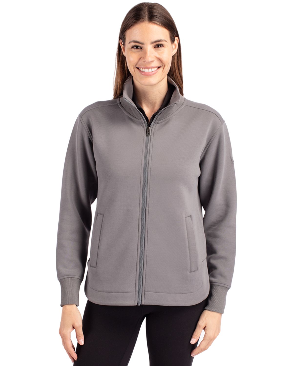 Cutter & Buck Roam Recycled Buttery-Soft Knit Womens Full Zip Jacket