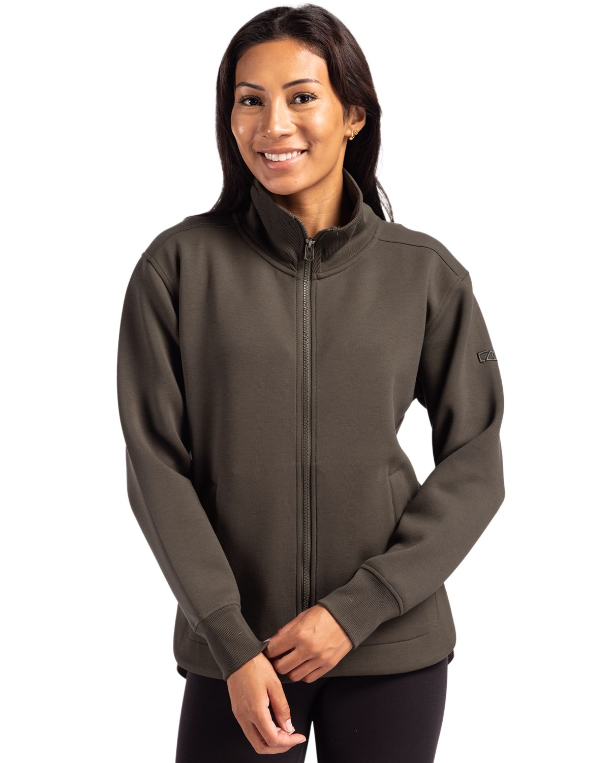 Cutter & Buck Roam Recycled Buttery-Soft Knit Womens Full Zip Jacket