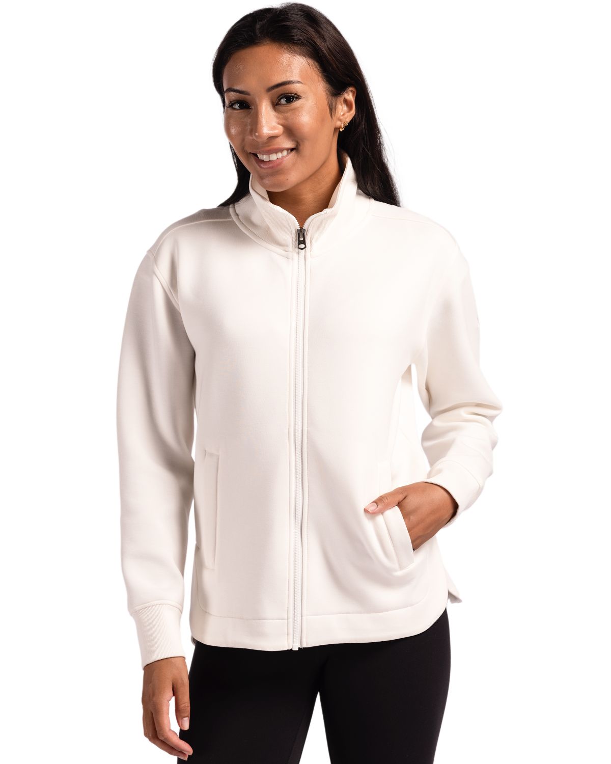 Cutter & Buck Roam Recycled Buttery-Soft Knit Womens Full Zip Jacket