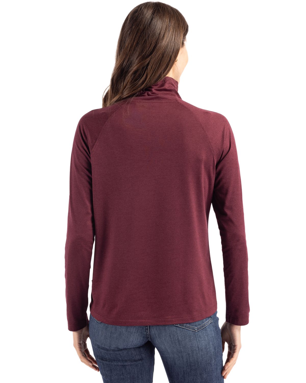 Cutter & Buck Coastline Recycled Double Peached Womens Funnel Neck Pullover