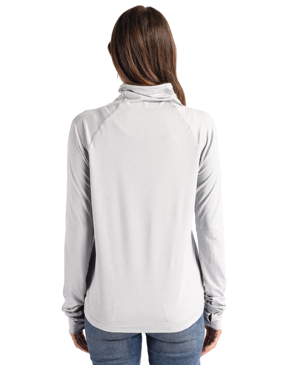 Cutter & Buck Coastline Recycled Double Peached Womens Funnel Neck Pullover