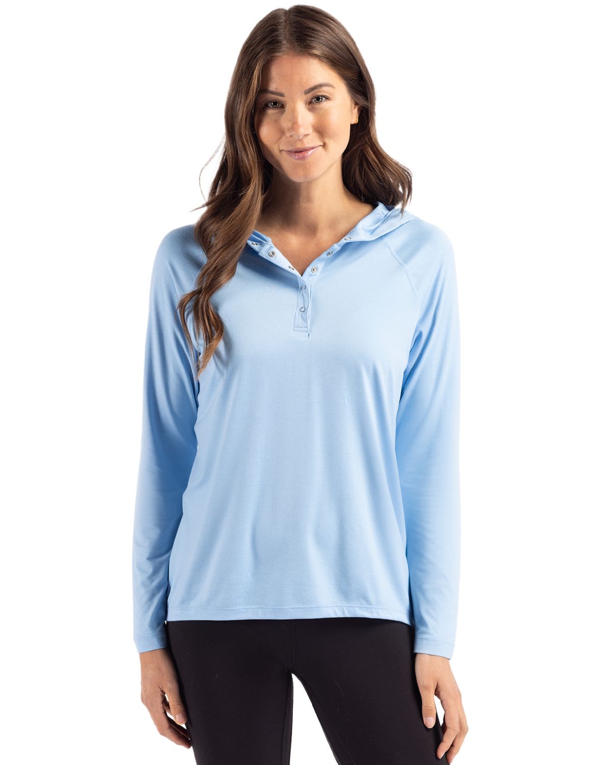Cutter & Buck Coastline Recycled Double Peached Womens Hooded Pullover