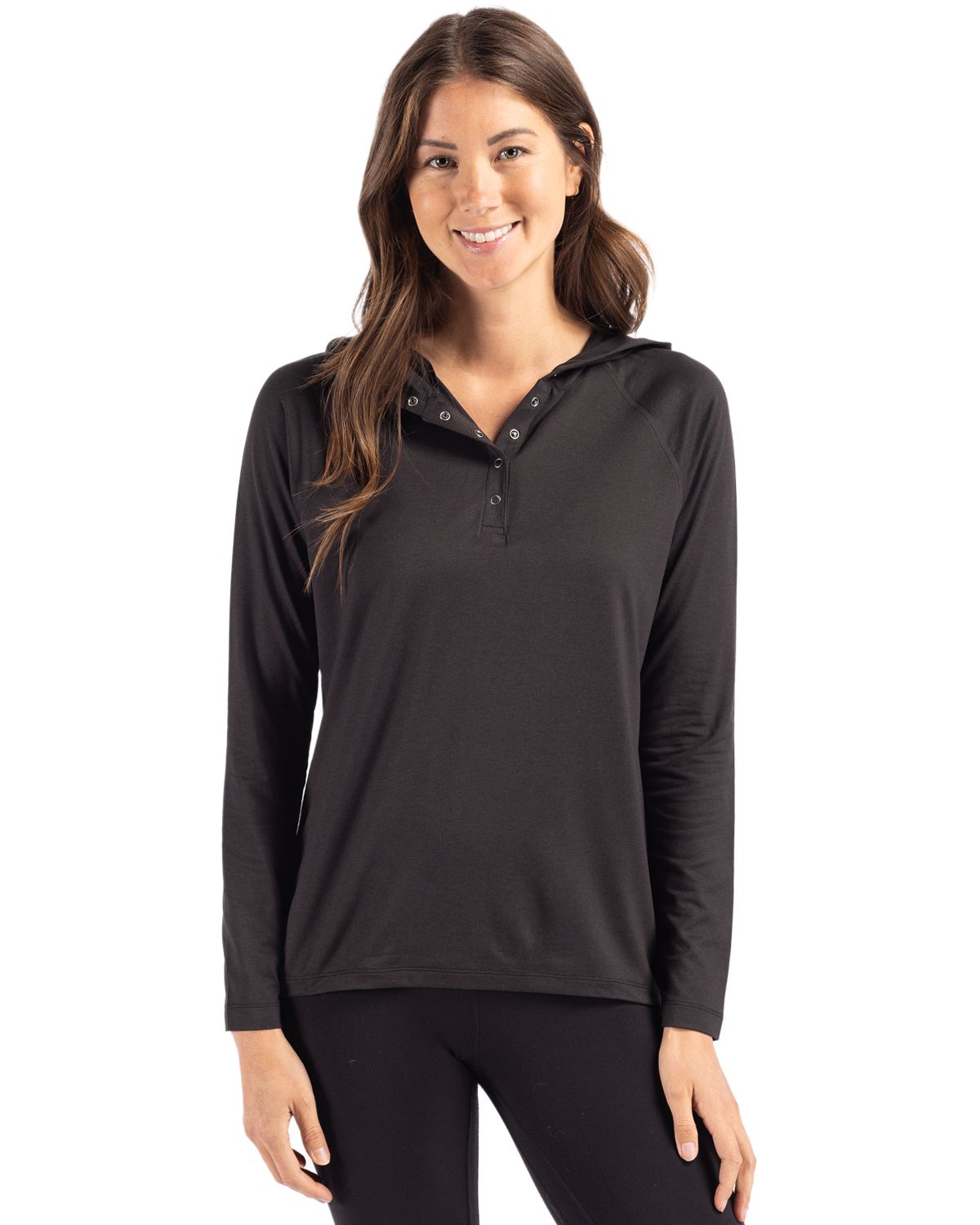 Cutter & Buck Coastline Recycled Double Peached Womens Hooded Pullover