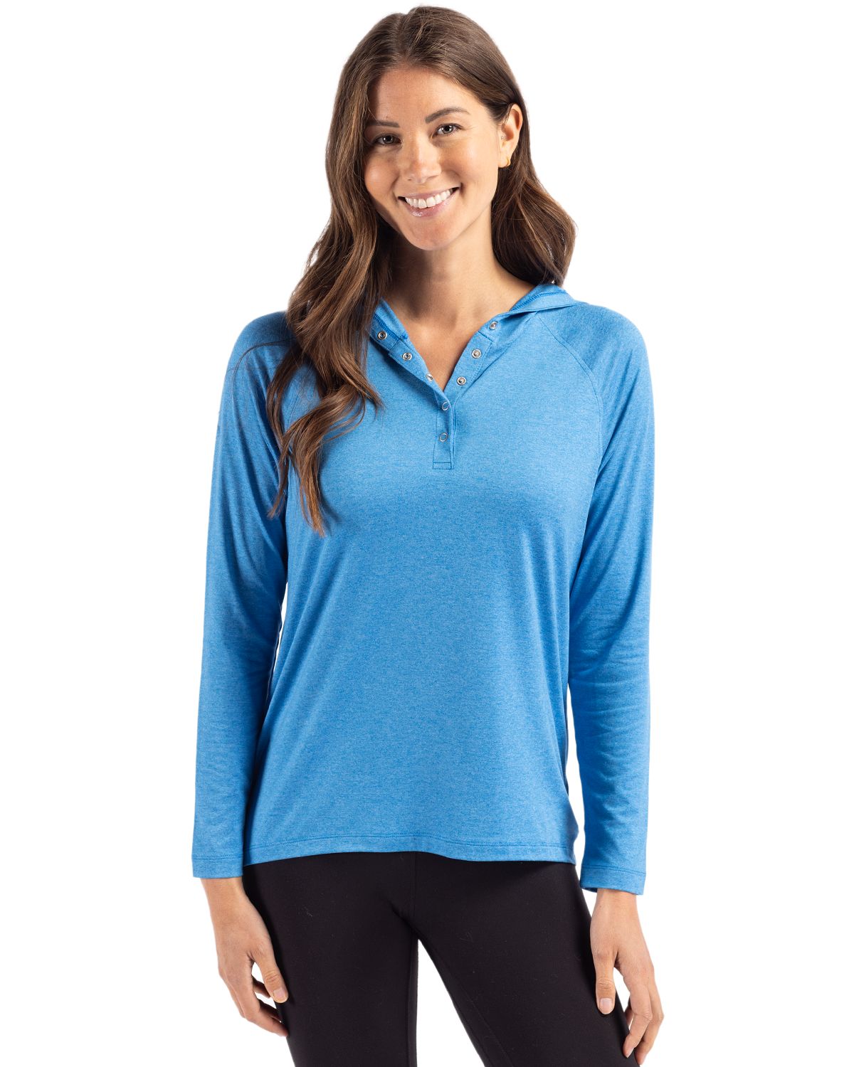 Cutter & Buck Coastline Recycled Double Peached Womens Hooded Pullover