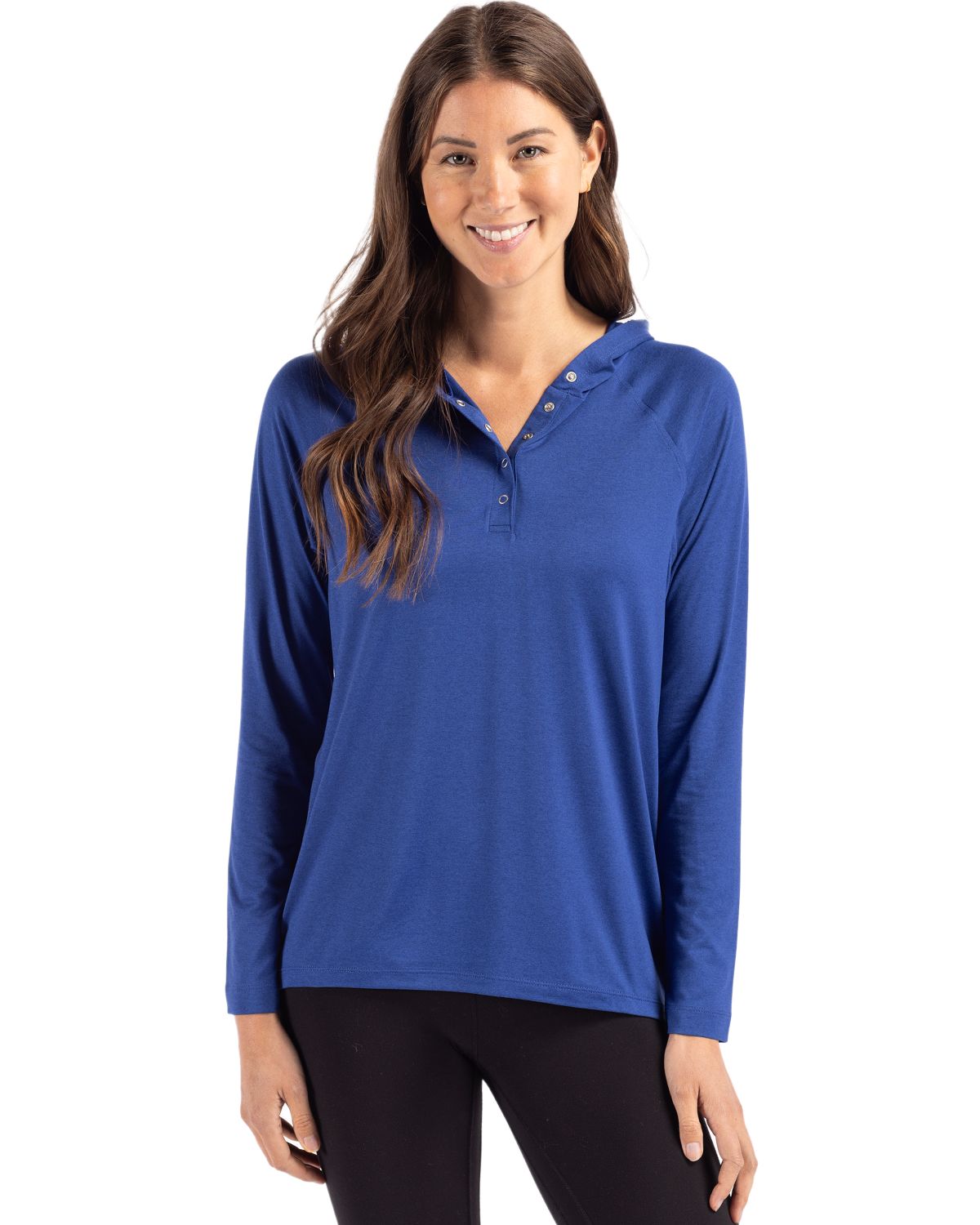 Cutter & Buck Coastline Recycled Double Peached Womens Hooded Pullover