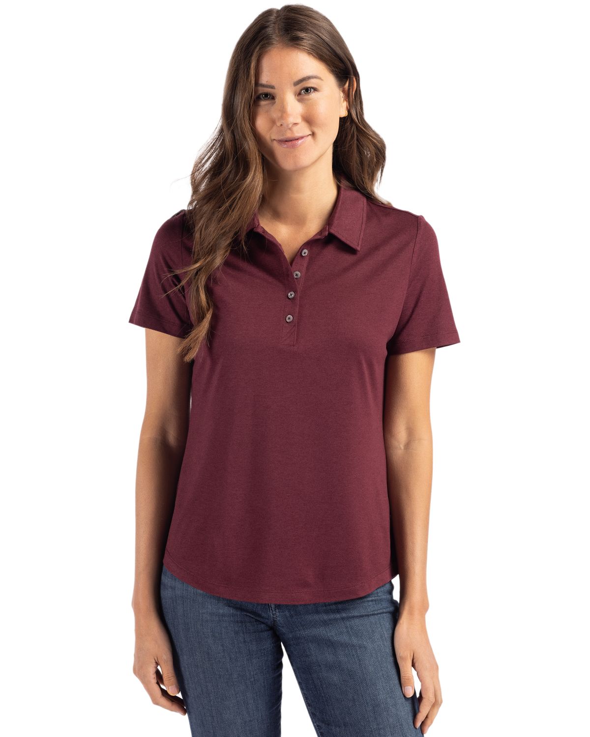 Cutter & Buck Coastline Recycled Double Peached Womens Polo
