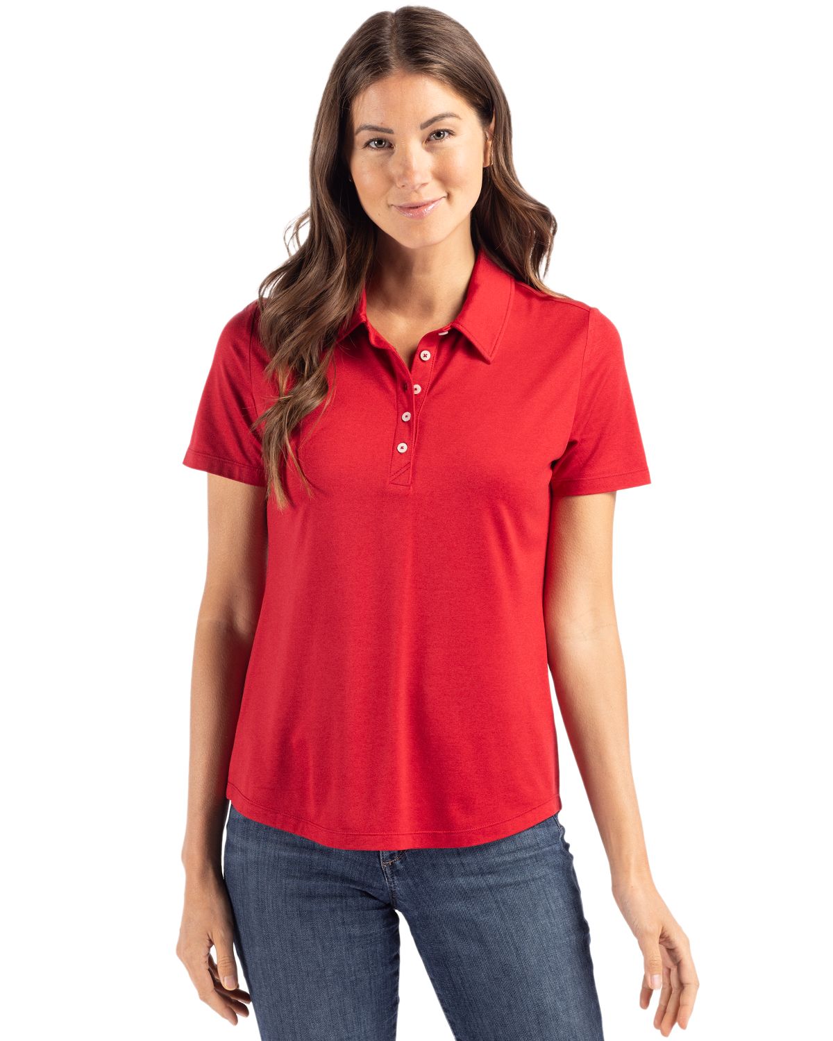 Cutter & Buck Coastline Recycled Double Peached Womens Polo