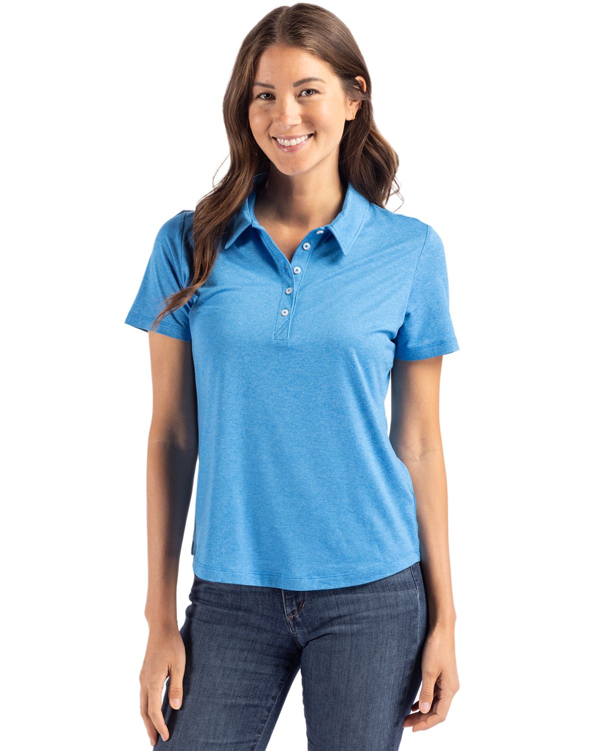 Cutter & Buck Coastline Recycled Double Peached Womens Polo