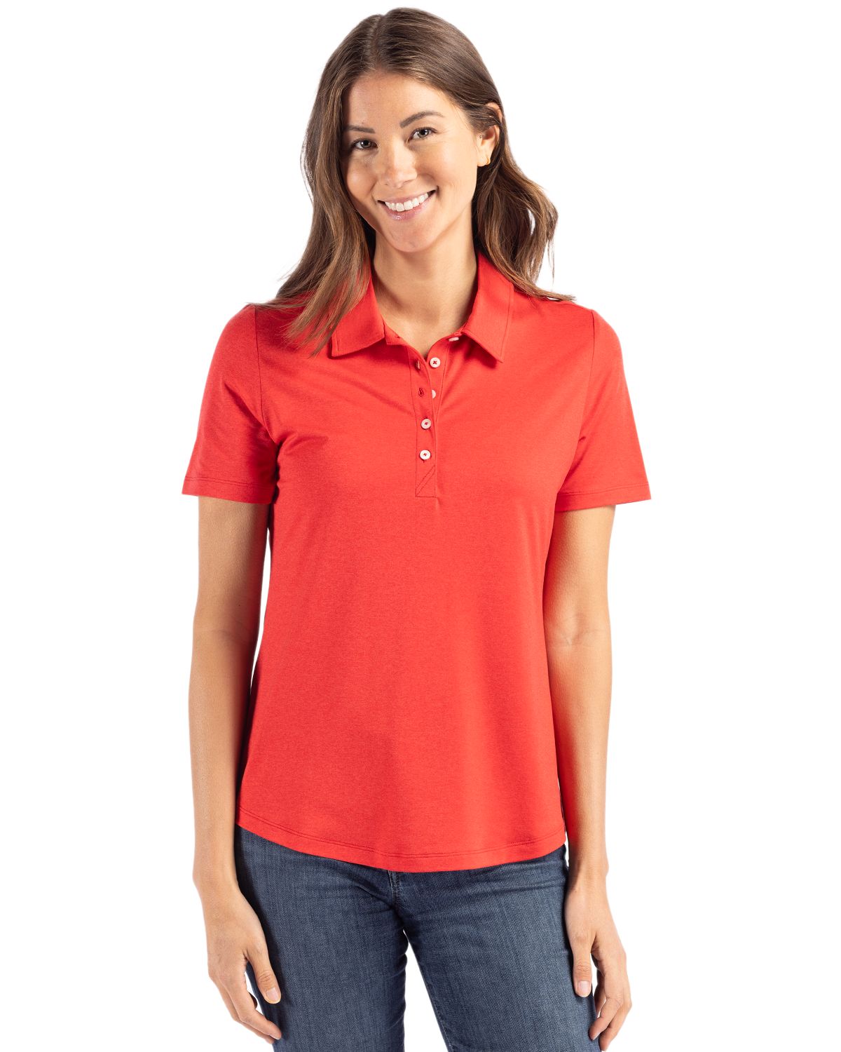 Cutter & Buck Coastline Recycled Double Peached Womens Polo