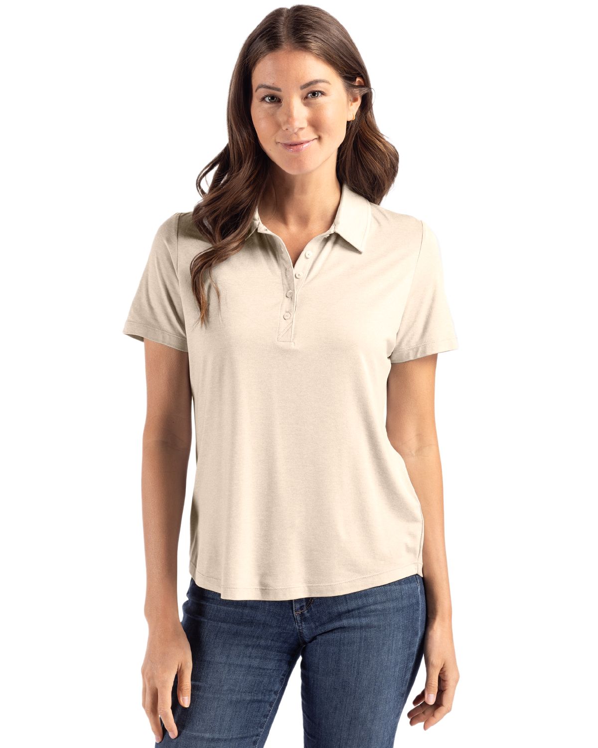 Cutter & Buck Coastline Recycled Double Peached Womens Polo