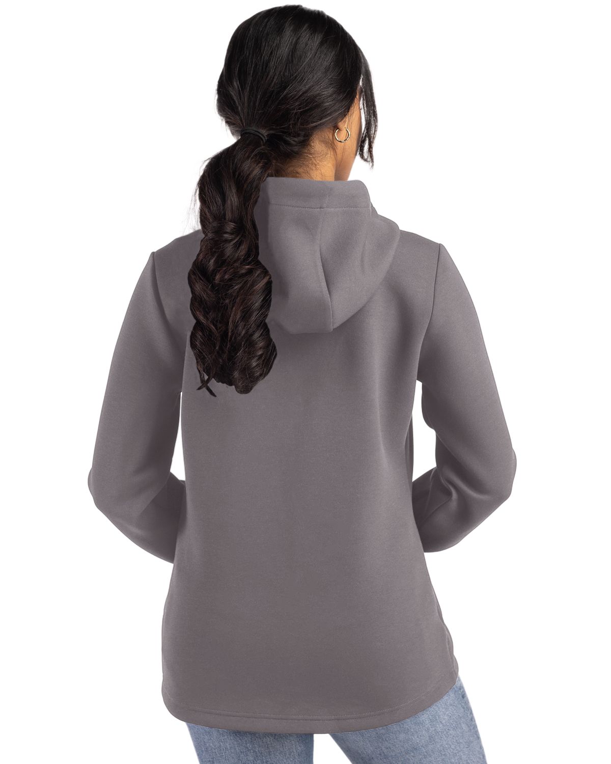 Cutter & Buck Roam Recycled Buttery-Soft Knit Womens Full Zip Hooded Jacket