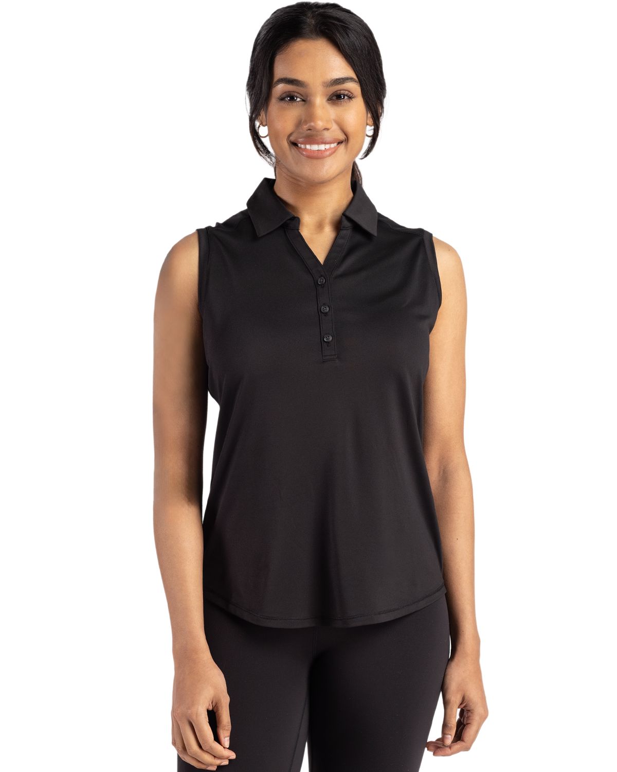 Cutter & Buck Forge Recycled Four-Way Stretch Womens Sleeveless Polo