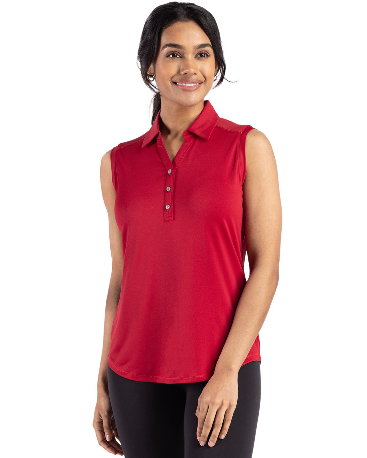 Cutter & Buck Forge Recycled Four-Way Stretch Womens Sleeveless Polo