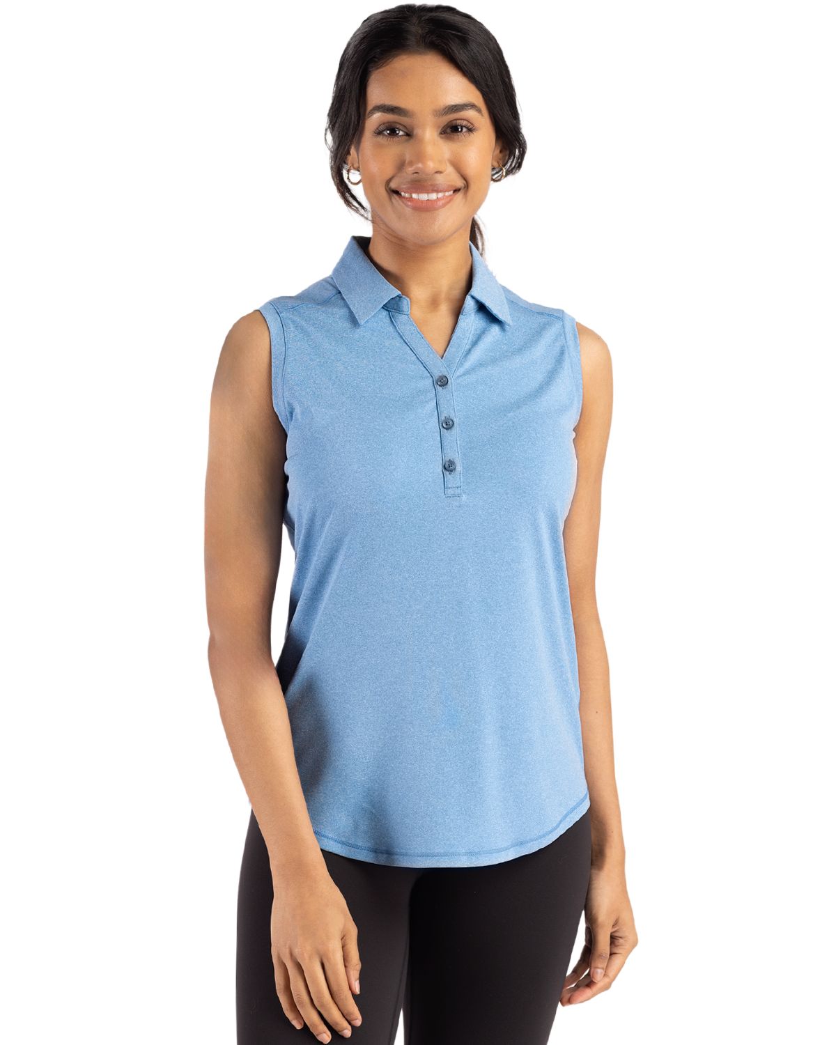 Cutter & Buck Forge Recycled Four-Way Stretch Womens Sleeveless Polo