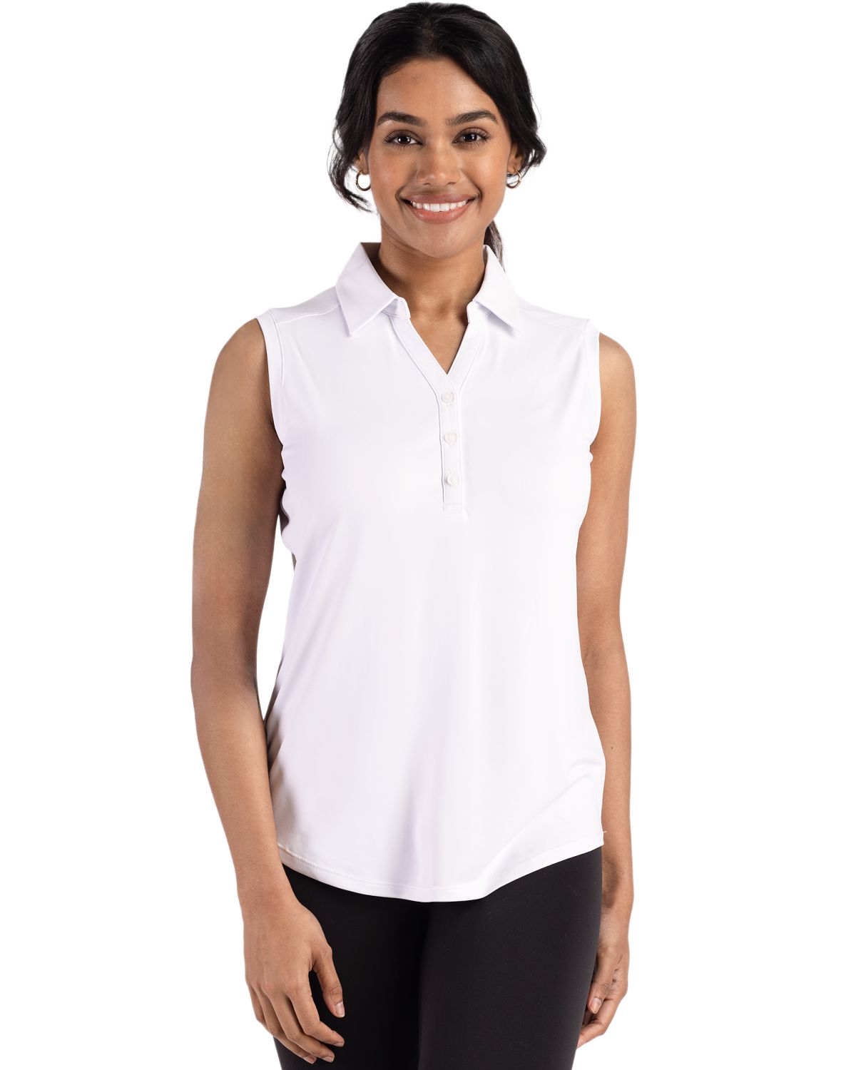 Cutter & Buck Forge Recycled Four-Way Stretch Womens Sleeveless Polo