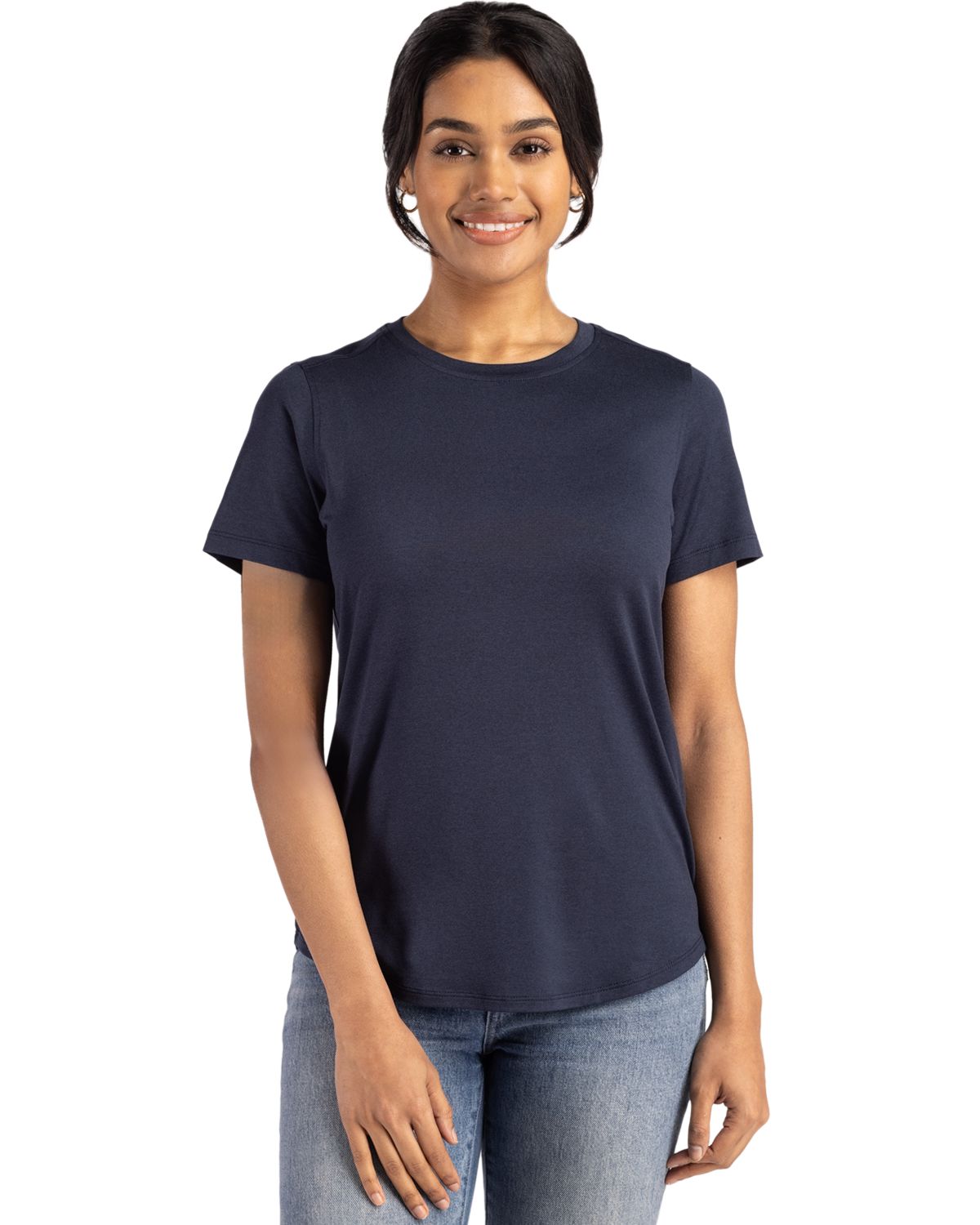 Cutter & Buck Coastline Recycled Double Peached Womens Short Sleeve Tee
