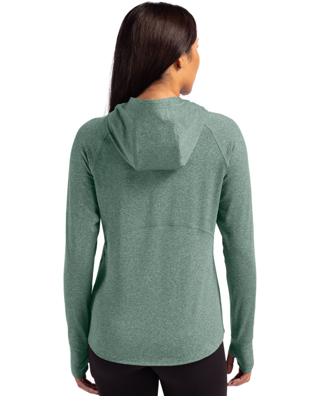 Cutter & Buck Adapt Recycled Soft Knit Stretch Womens Hooded Pullover