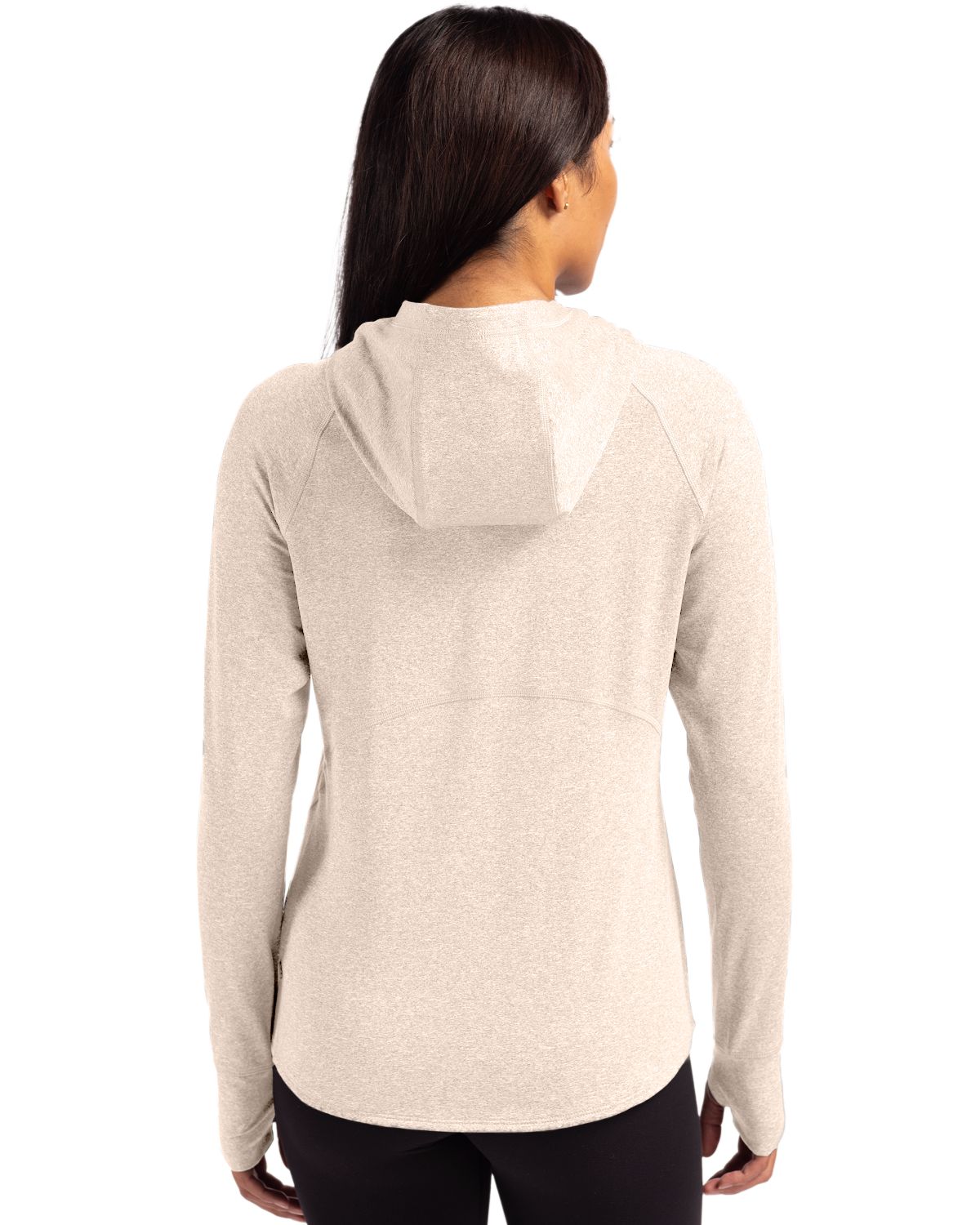 Cutter & Buck Adapt Recycled Soft Knit Stretch Womens Hooded Pullover