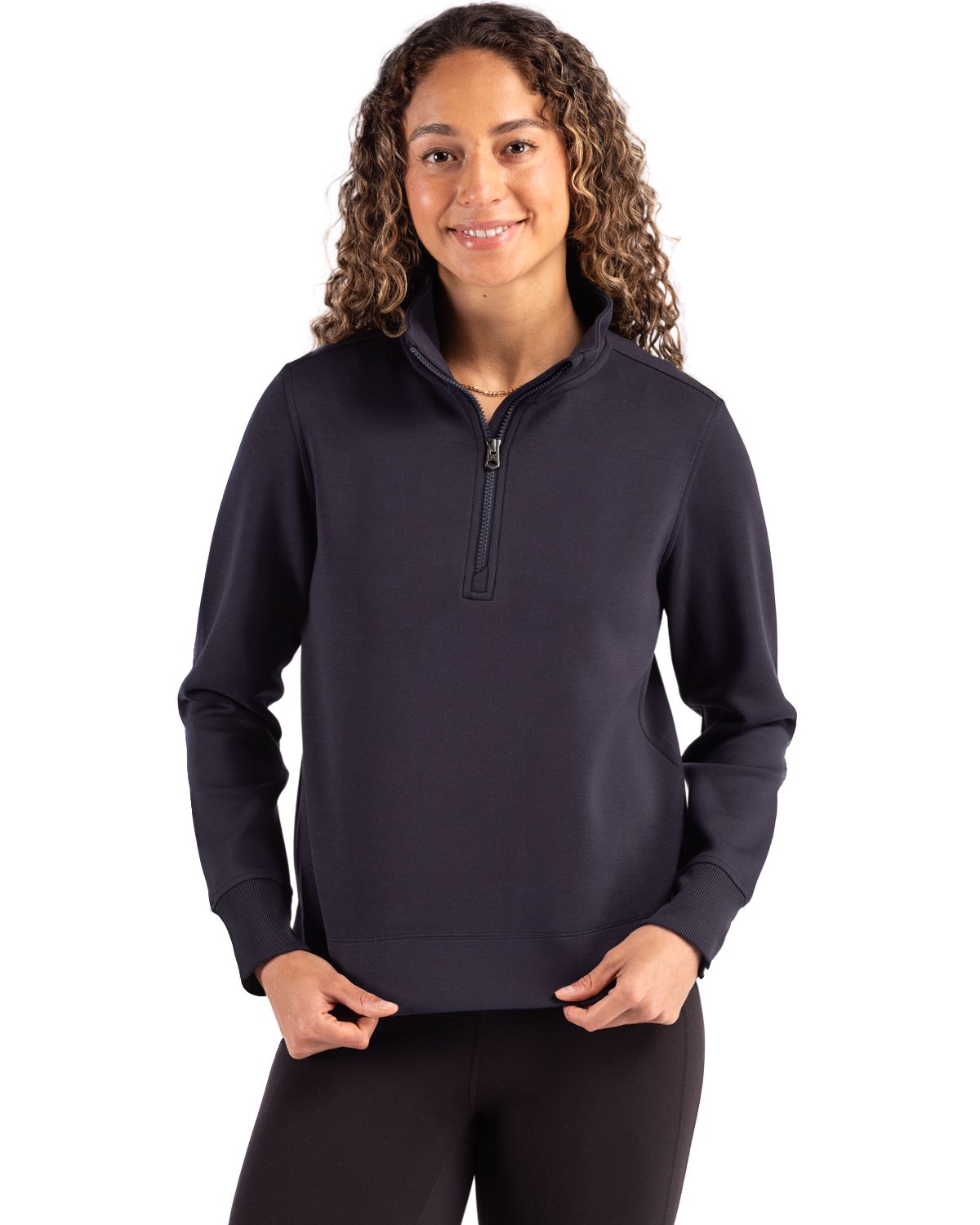 Cutter & Buck Roam Recycled Buttery-Soft Knit Womens Quarter Zip Pullover