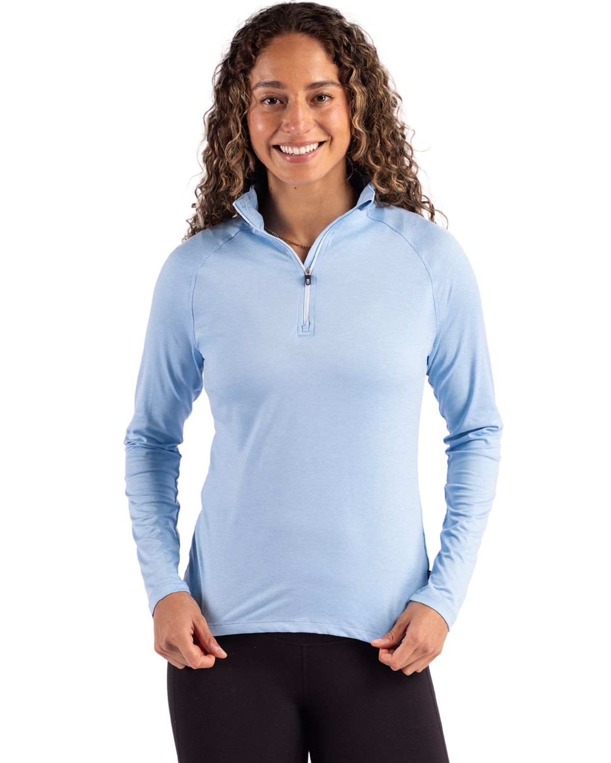 Cutter & Buck Coastline Recycled Double Peached Womens Quarter Zip Pullover