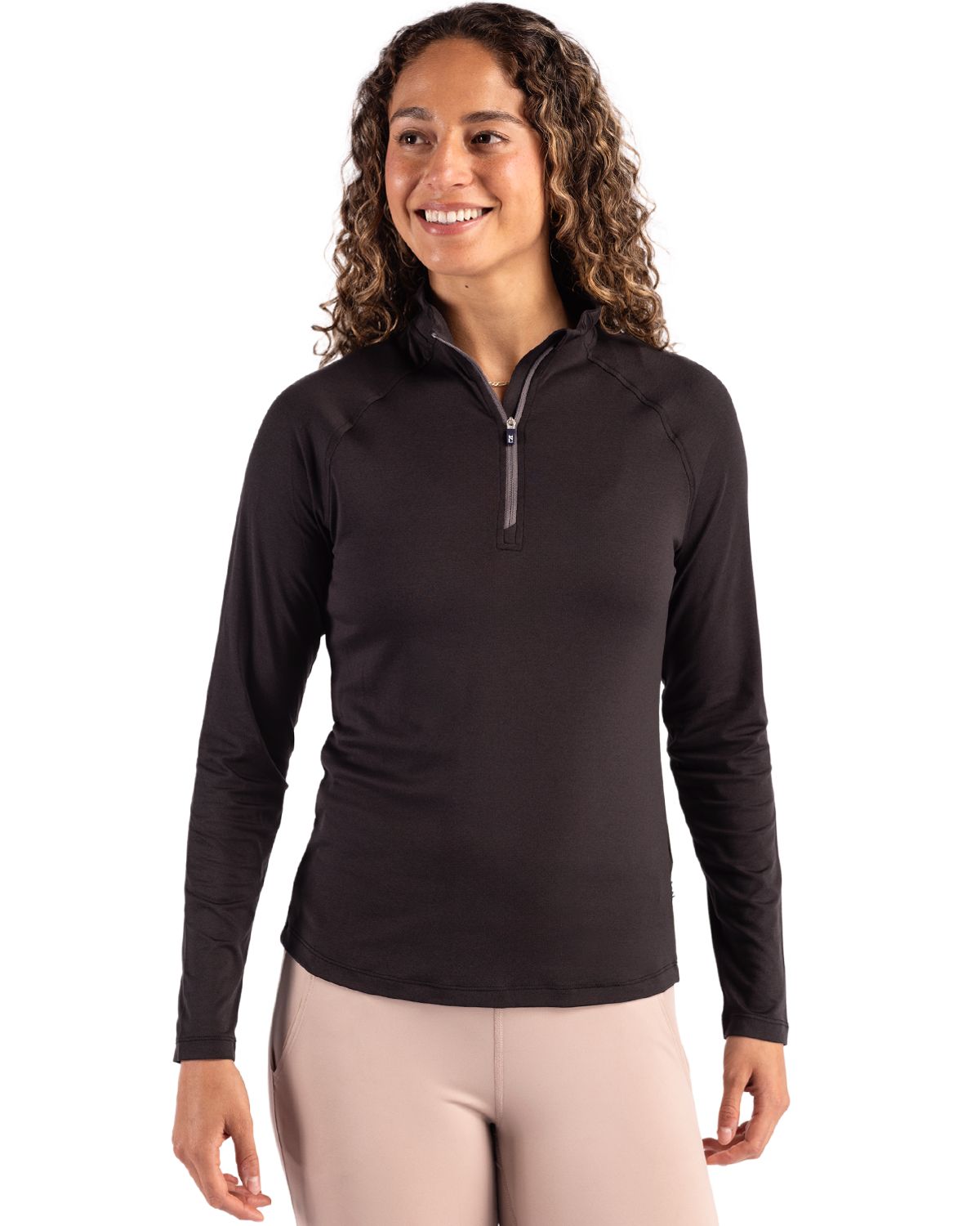 Cutter & Buck Coastline Recycled Double Peached Womens Quarter Zip Pullover
