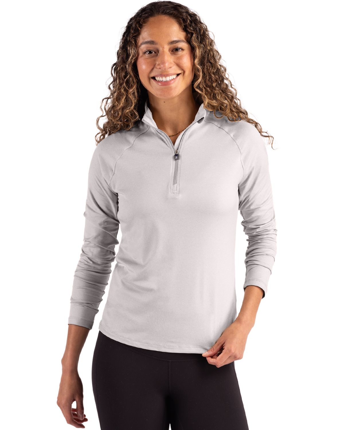 Cutter & Buck Coastline Recycled Double Peached Womens Quarter Zip Pullover