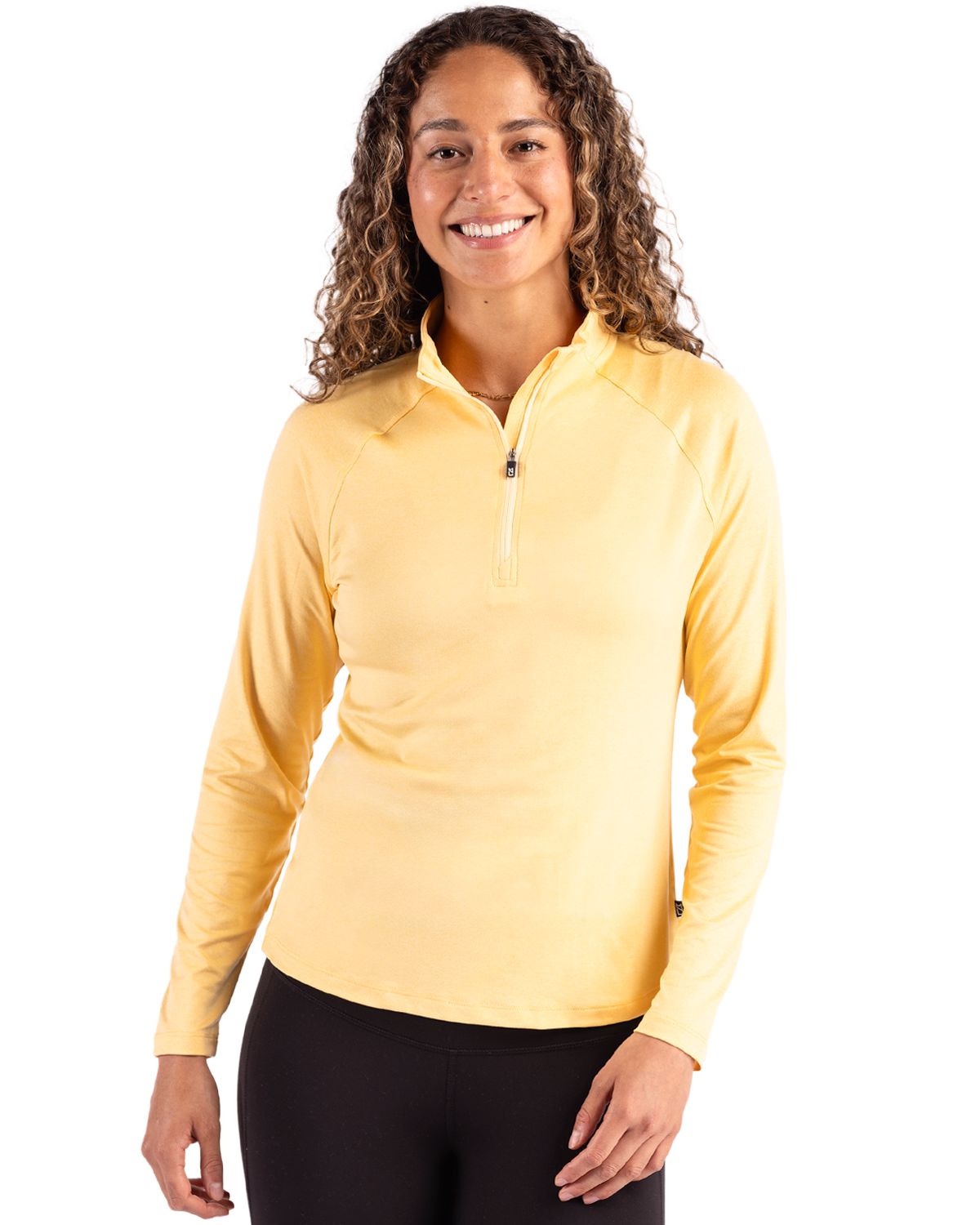 Cutter & Buck Coastline Recycled Double Peached Womens Quarter Zip Pullover