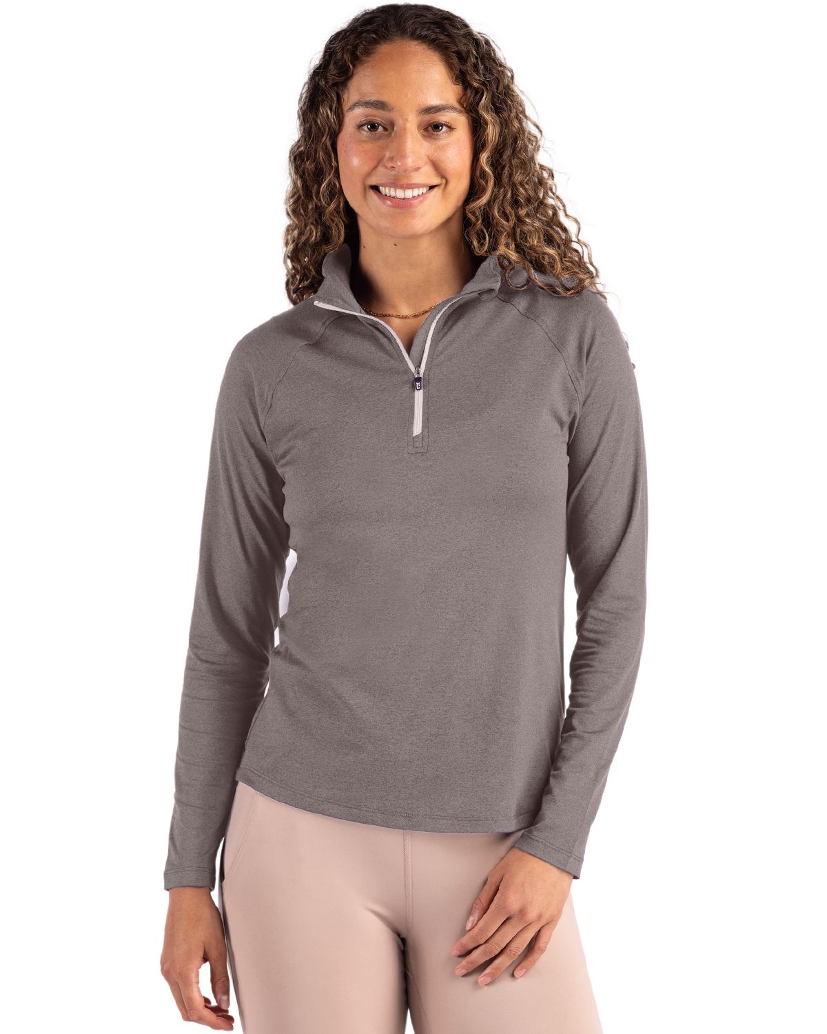 Cutter & Buck Coastline Recycled Double Peached Womens Quarter Zip Pullover