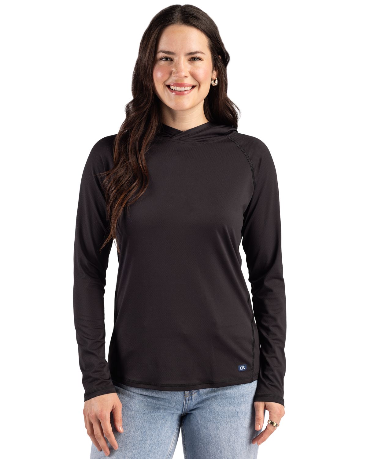 Cutter & Buck Prospect Recycled Featherlight Stretch Womens Hooded Pullover