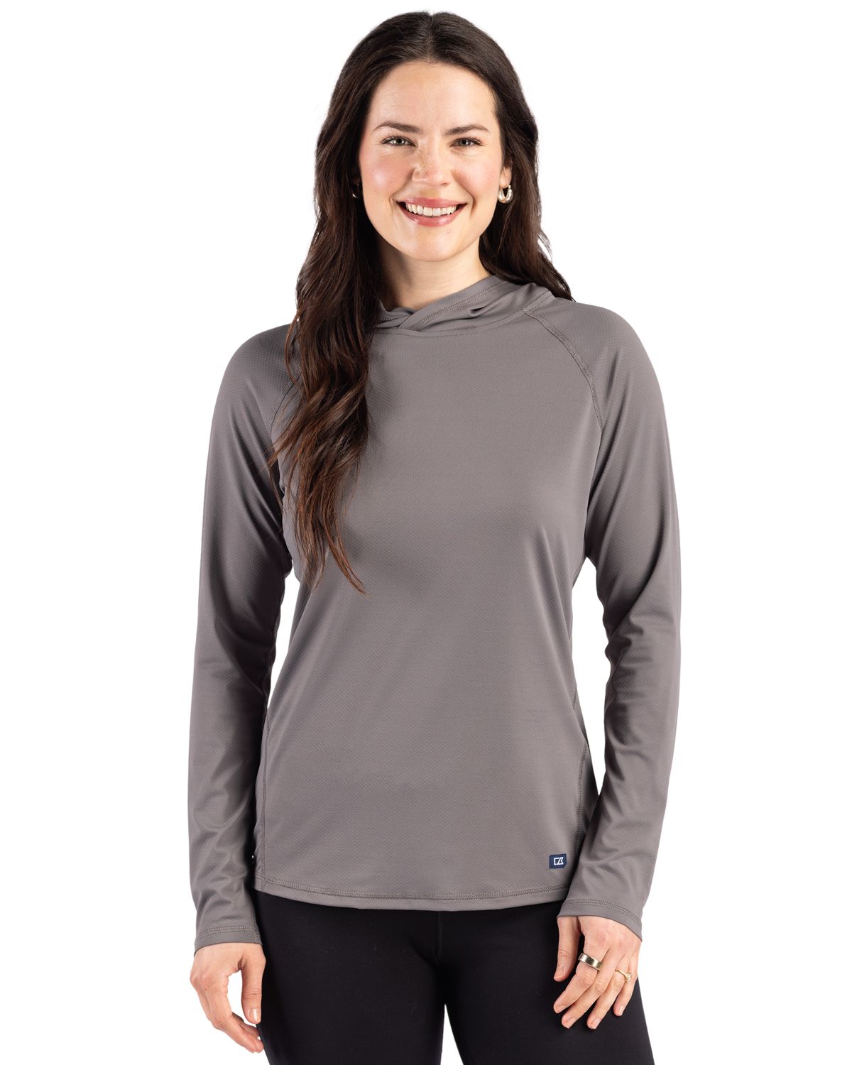 Cutter & Buck Prospect Recycled Featherlight Stretch Womens Hooded Pullover