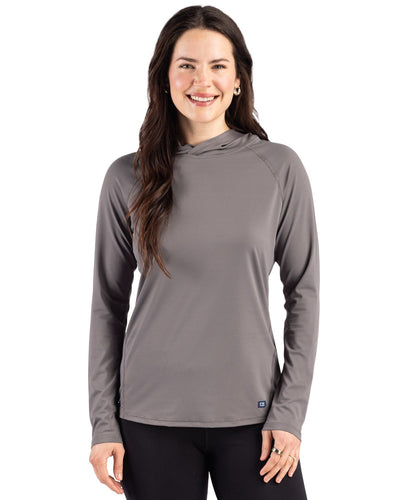 Cutter & Buck Prospect Recycled Featherlight Stretch Womens Hooded Pullover