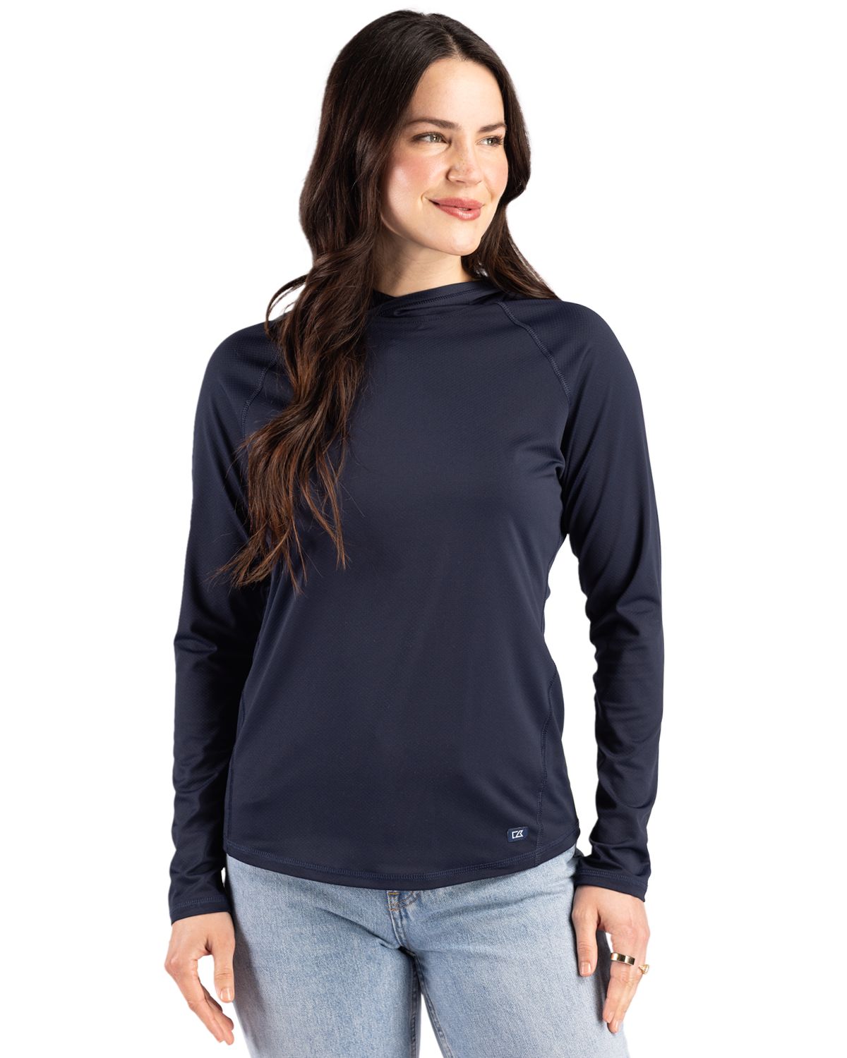 Cutter & Buck Prospect Recycled Featherlight Stretch Womens Hooded Pullover