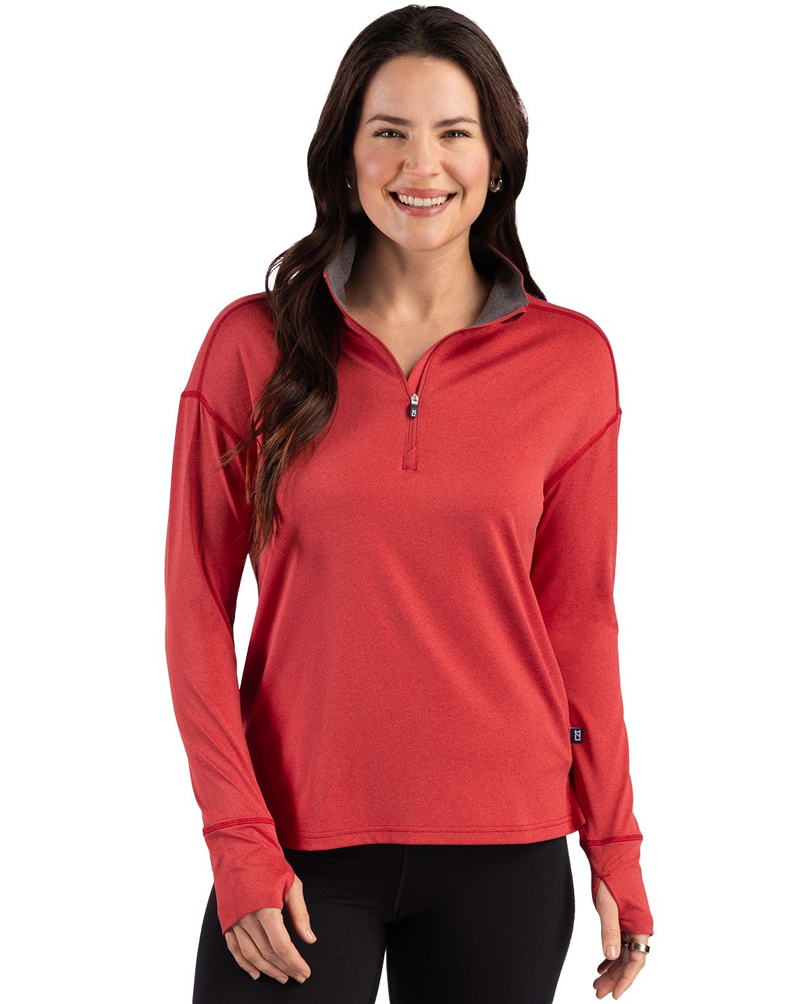 Cutter & Buck Forge Recycled Four-Way Stretch Womens Quarter Zip Pullover