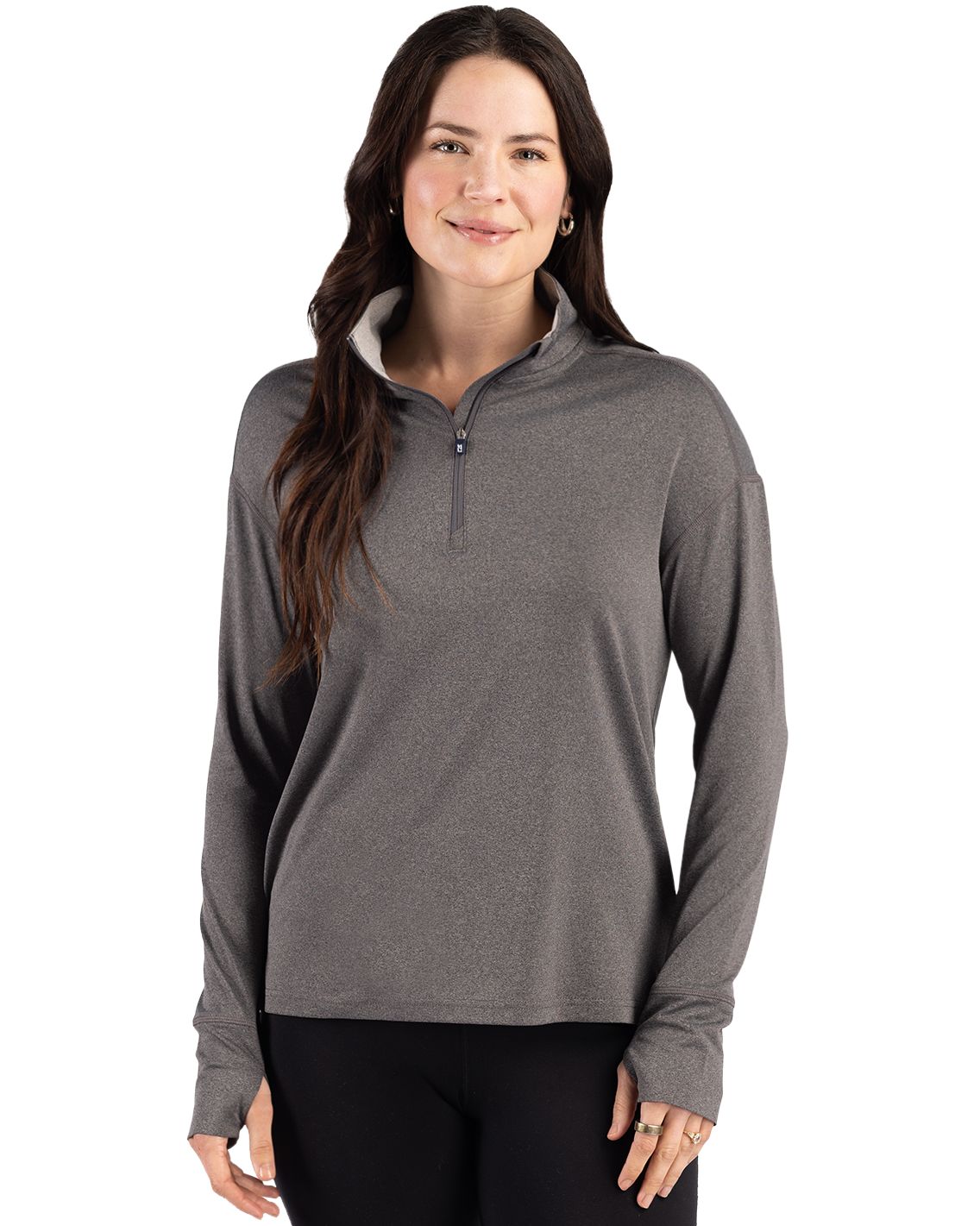 Cutter & Buck Forge Recycled Four-Way Stretch Womens Quarter Zip Pullover
