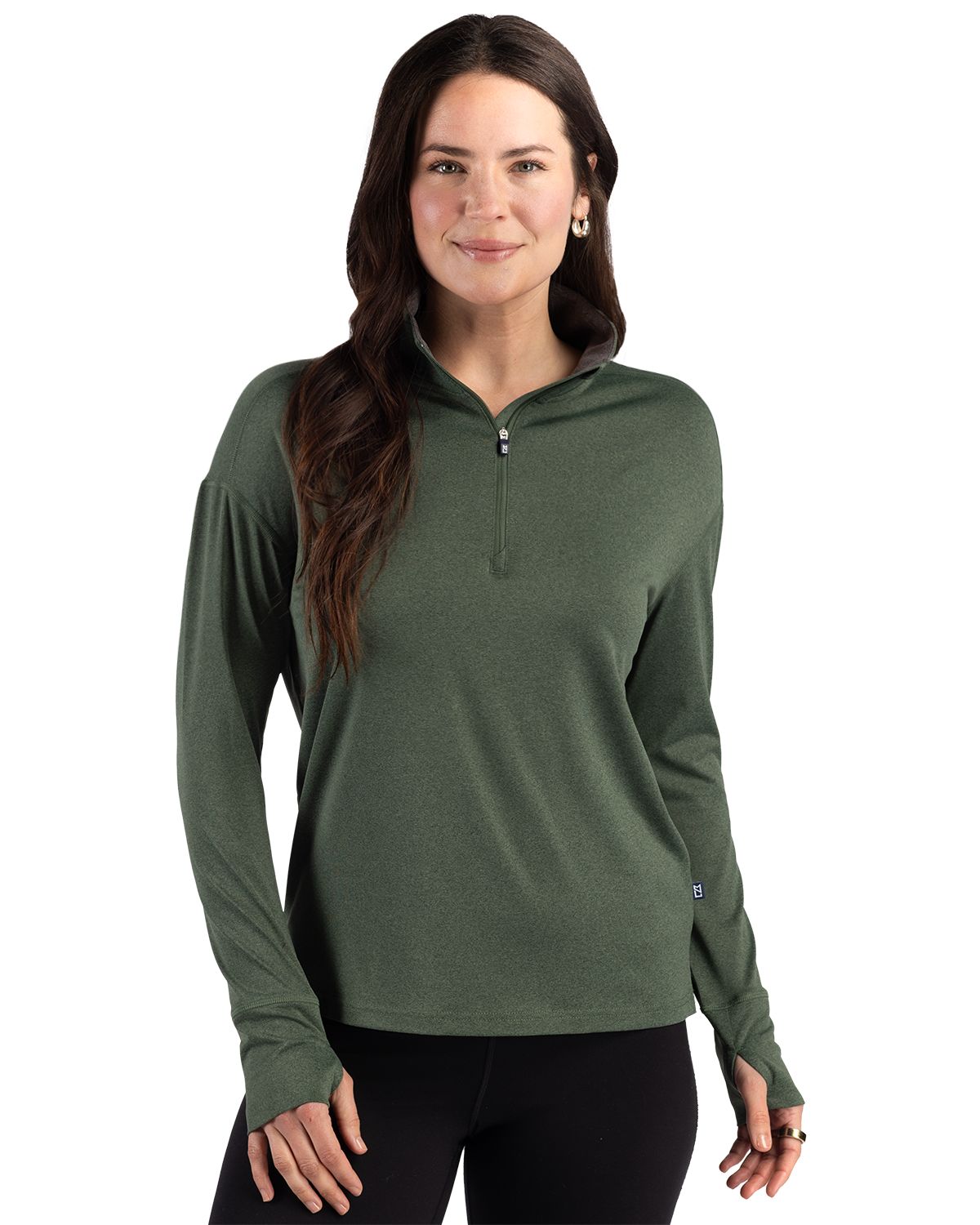 Cutter & Buck Forge Recycled Four-Way Stretch Womens Quarter Zip Pullover