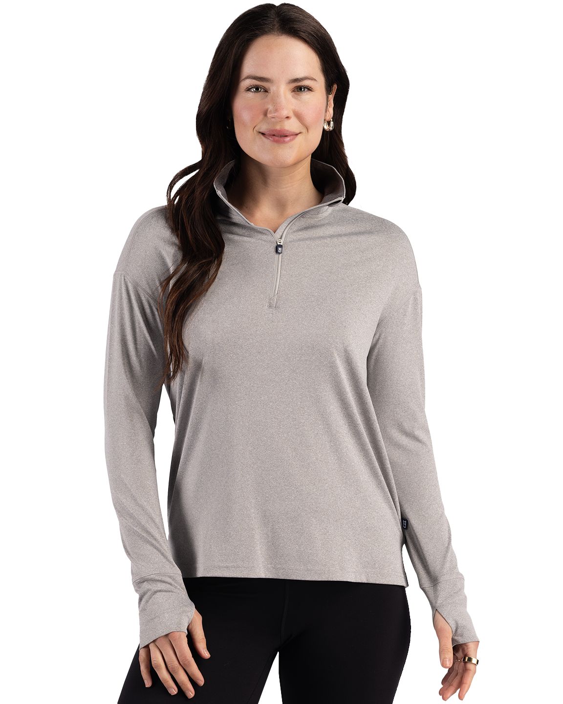 Cutter & Buck Forge Recycled Four-Way Stretch Womens Quarter Zip Pullover