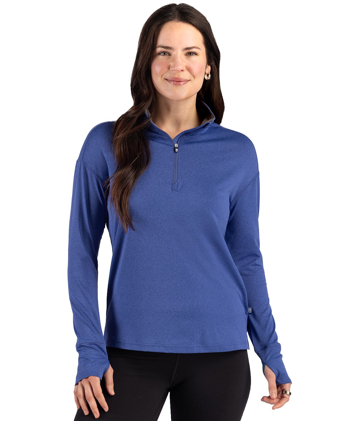 Cutter & Buck Forge Recycled Four-Way Stretch Womens Quarter Zip Pullover