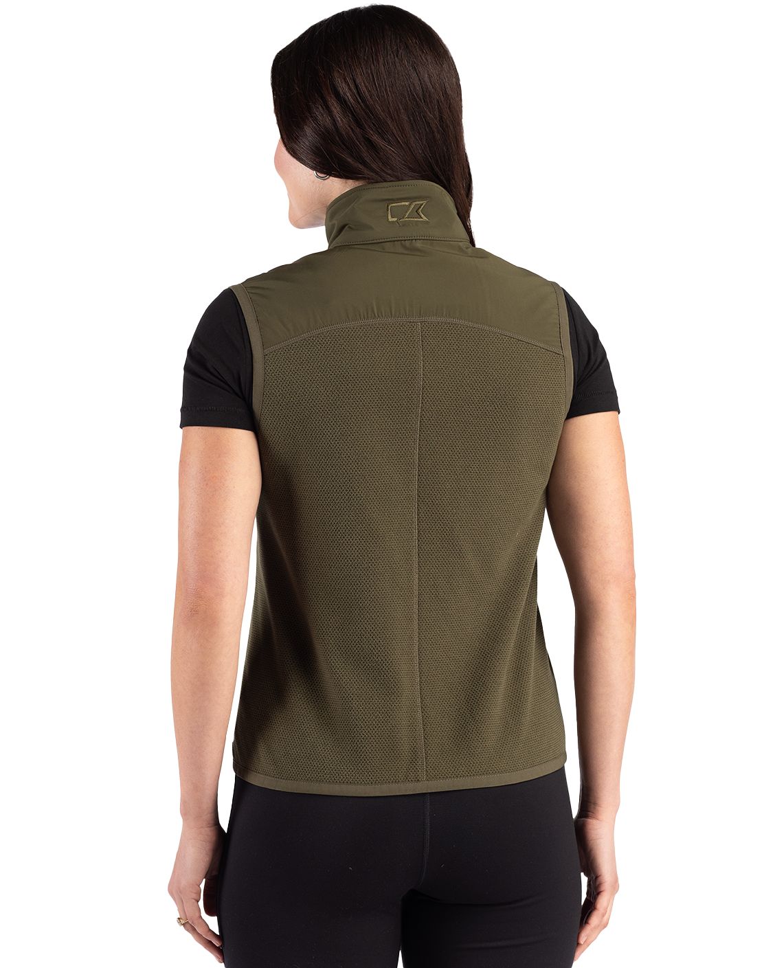 Cutter & Buck Hunts Point Recycled Fleece Womens Hybrid Full Zip Vest