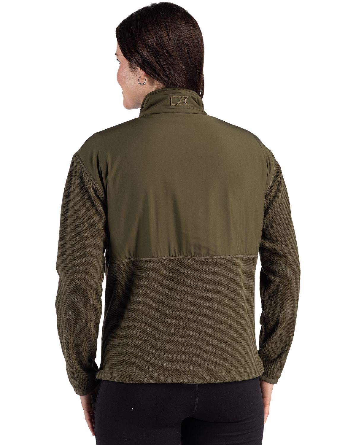 Cutter & Buck Hunts Point Recycled Fleece Womens Hybrid Full Zip Jacket