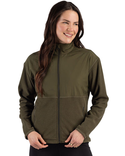 Cutter & Buck Hunts Point Recycled Fleece Womens Hybrid Full Zip Jacket